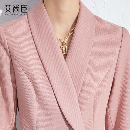 艾尚臣粉色高级感主持人西装裙连衣裙女面试正装艺考年会礼服女装 商品图2