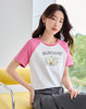【专属特价】熙世界美式撞色插肩短袖T恤2025夏季新款时尚休闲圆领印花上衣 商品缩略图4