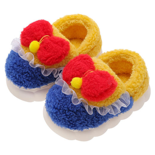 【萌趣可爱保暖加绒加厚防滑棉拖鞋】冬季儿童包跟亲子棉鞋中大童室内女孩棉拖 商品图4