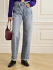 913-3 醒目设计 lew斜腰卷边 宽松阔腿牛仔裤 敲帅 冈山牛仔做旧五金 商品缩略图0