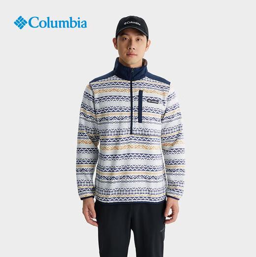 哥伦比亚男式针织印花半开衫AE5809 商品图0
