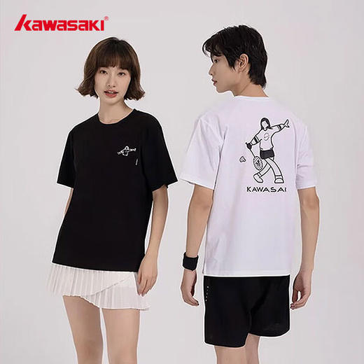 川崎 男女同款 圆领短袖T恤 K1C02-B3994 商品图2