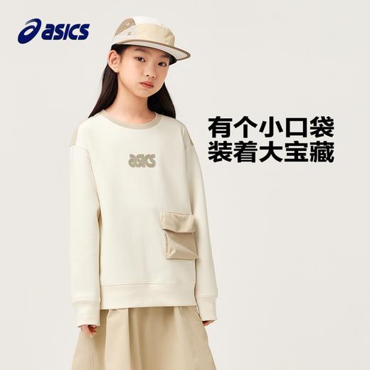 【商城同款】ASICS/亚瑟士童装秋季长袖拼接卫衣童趣印花2024新品 商品图1