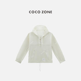 COCO ZONE 经典连帽卫衣休闲百搭系带套头长袖外套24C60085