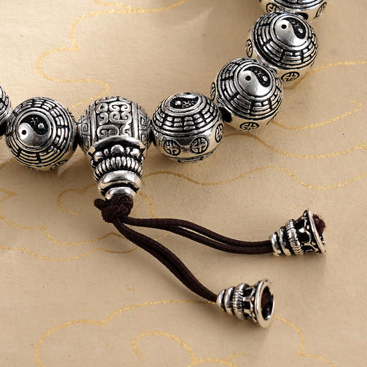 子佩集S990银【转运】手串【HC31085】纯银仿古12mm手链2409 商品图2