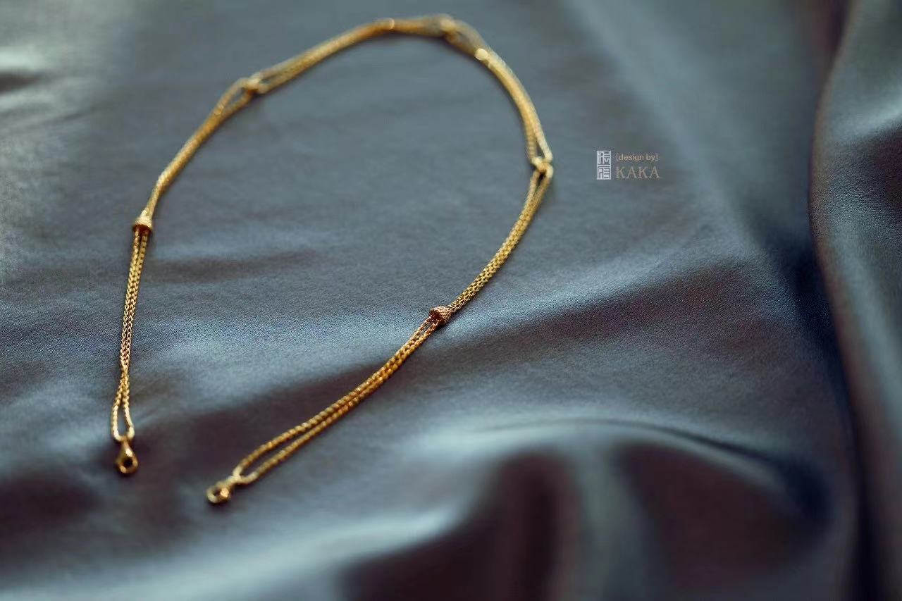 18k金双股黄金链