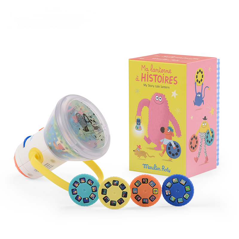 Moulin Roty 多功能故事投影小提灯 奇趣怪诞系列主题 安睡氛围灯 礼盒装 含4枚幻灯片 -716361