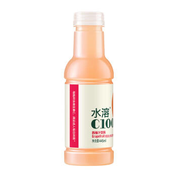 农夫山泉水溶C100西柚味复合果汁饮料445ml*15瓶整箱 满足每日维生素C 商品图0