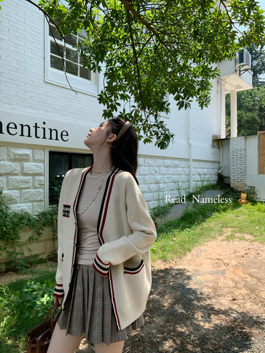 Read Nameless /天柔纱学院风miu 系大毛衣+羊毛格子拼接百褶裙裤 2024/9/14 商品图13