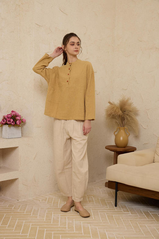 2024秋冬新款禅修系列上衣——甜荷 商品图0