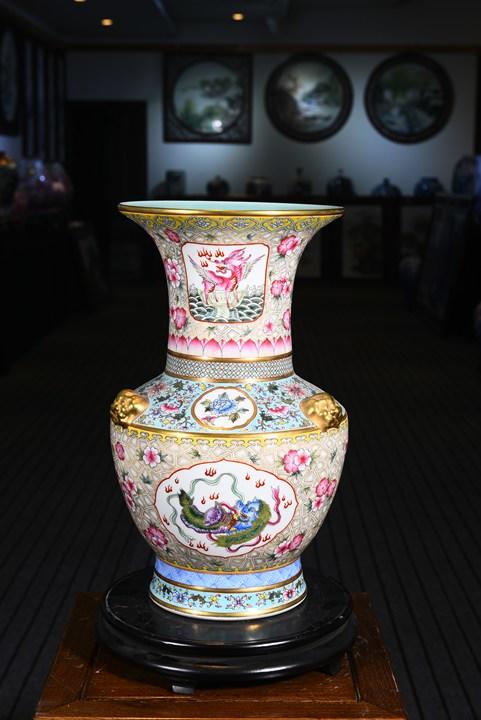 描金珐琅彩麒麟花觚 商品图0