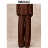 VIMAGE纬漫纪冬季新款垂坠舒适拖地阔腿高腰休闲通勤时尚西装裤V2205812 商品缩略图2