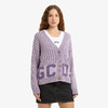 GCDS 女士混纺棉质罗纹低帮徽标纽扣针织开衫 紫色 A2CU1802KE461 商品缩略图1