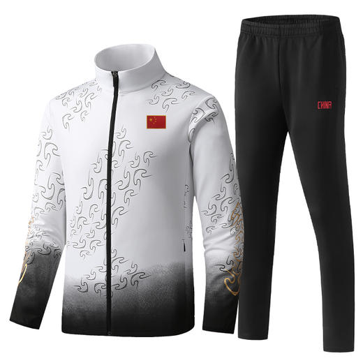 秋冬新款渐变色乒乓球服黄晨同款外套男女运动服套装国家队速干透气套装 商品图1