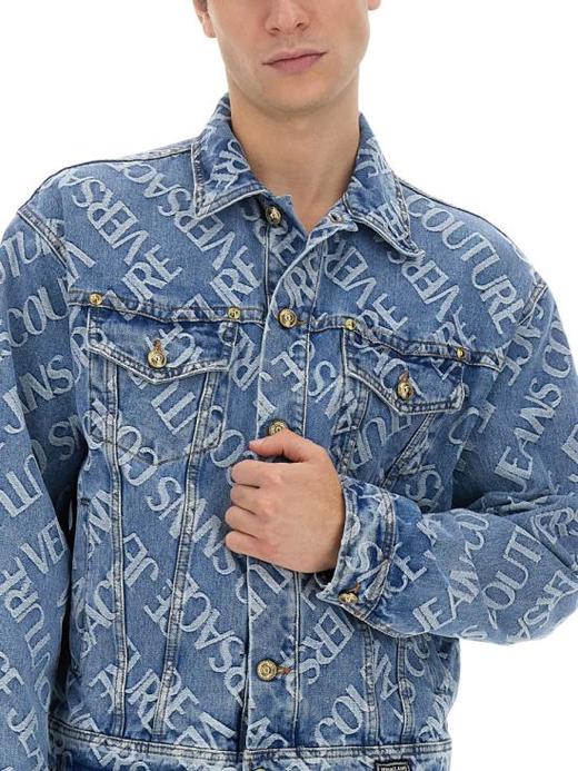 【超惠秒】Versace 范思哲 男士针绣字母logo弹棉牛仔休闲外套 11798 商品图8