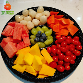 【聚会必点】自选缤纷六分格超大果盘 约1500g（图片仅供参考，以当季水位为主）