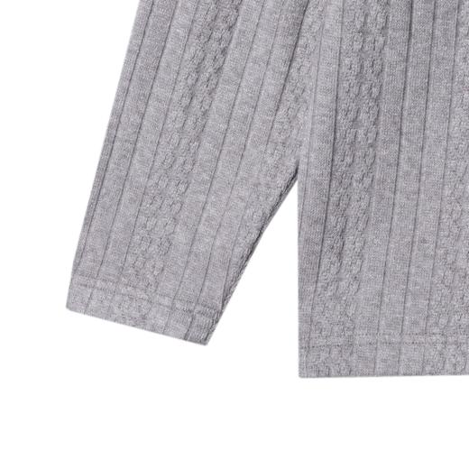 T1715秋季新款时尚简约撞色提花圆领套头假两件宽松休闲舒服百搭毛衣 商品图4