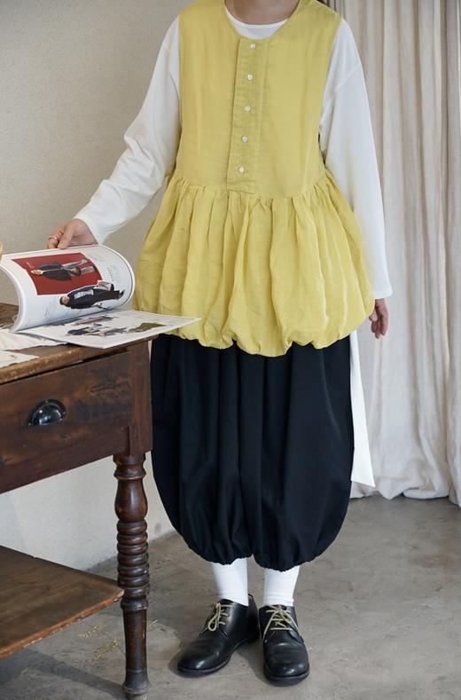 Gauze 亚麻肌理蓬蓬背心马甲 商品图7