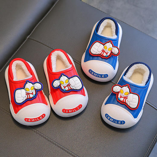 【奥特曼儿童保暖棉拖鞋】秋冬季保暖加绒棉套防水大中小童亲子小孩棉鞋 商品图2