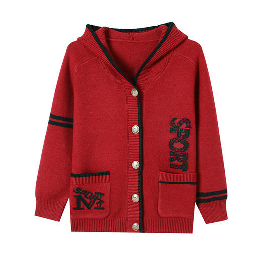 CC-26-8191连帽毛衣外套女短款宽松卫衣韩版外穿春秋刺绣外搭针织棒球服开衫 商品图4