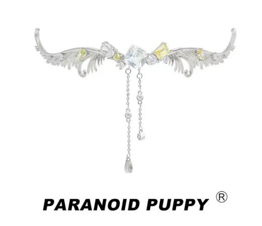 R-Paranoid Puppy 盖茨比风爱惨！《茜格诺丝》小众华丽复古轻奢满钻羽 毛项圈choker 商品图0