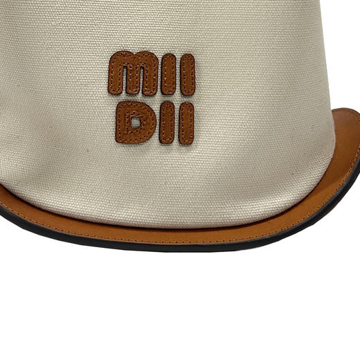 谜底小包包女2024冬季新品复古风帆布拼接小牛皮单肩包244MQ1951 商品图2