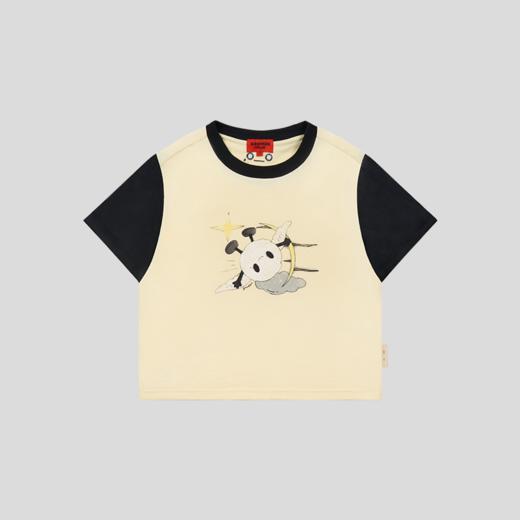 GOODBAI GOODEES夜空天使印花图案撞色正肩短袖T恤 商品图4