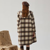 谜底毛呢大衣女士2024冬季新品复古风宽松格子呢子外套244MD1454 商品缩略图2