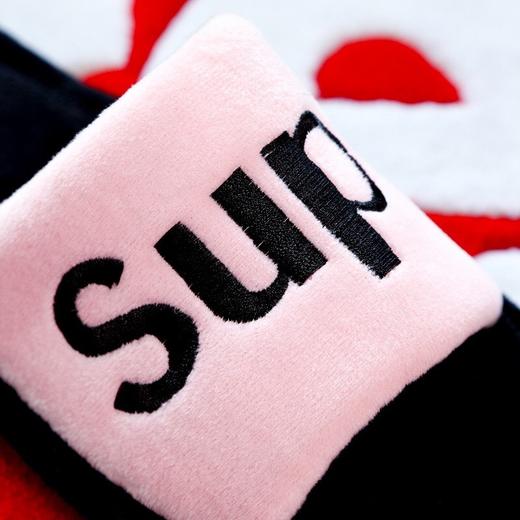 【时尚简约韩版情侣棉拖鞋】秋冬款日sup字母女家居家室内防滑地板拖鞋男 商品图1