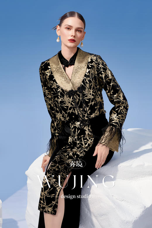 22078 古潼怀金 丝绒面料领花 商品图2