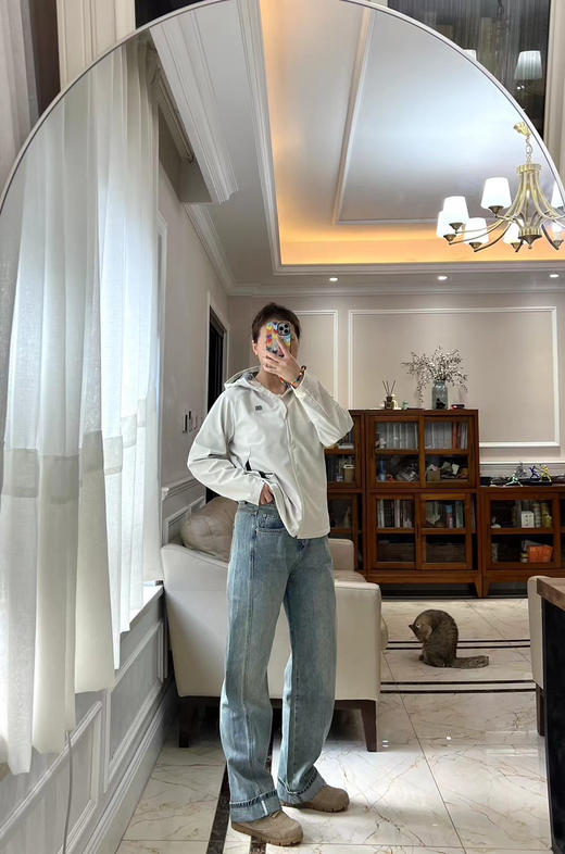 913-3 醒目设计 lew斜腰卷边 宽松阔腿牛仔裤 敲帅 冈山牛仔做旧五金 商品图10