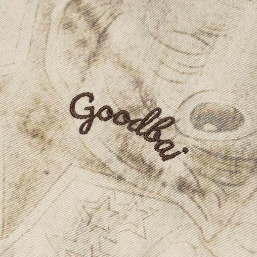 GOODBAI GOODEES漫画封面女孩图案印花做旧夹棉夹克 商品图4