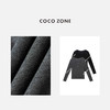 COCO ZONE 100绵羊毛设计感纽扣圆领长袖T恤CC1C1728 商品缩略图2