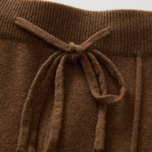 谜底柔暖毛织长裤女2024冬季新品慵懒风休闲高级阔腿裤244MZ1850 商品图3