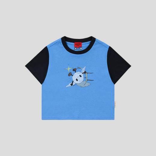 GOODBAI GOODEES夜空天使印花图案撞色正肩短袖T恤 商品图2