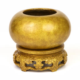 吉祥古法香炉 带座钵盂炉