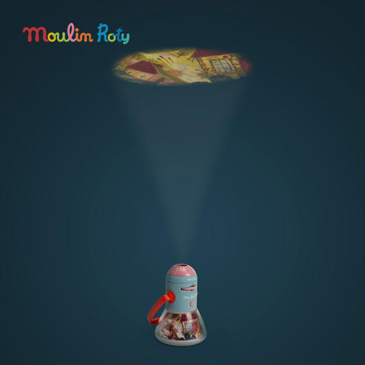 Moulin Roty 多功能故事投影小提灯 米努奇卡斯系列主题 安睡氛围灯 礼盒装 含4枚幻灯片 -681361 商品图5