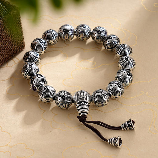 子佩集S990银【转运】手串【HC31085】纯银仿古12mm手链2409 商品图1