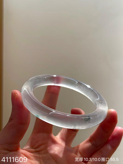 圆条玻璃种手镯【4111609】圈口55.5~具体价格微信咨询 商品图7