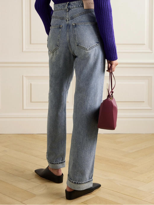 913-3 醒目设计 lew斜腰卷边 宽松阔腿牛仔裤 敲帅 冈山牛仔做旧五金 商品图2