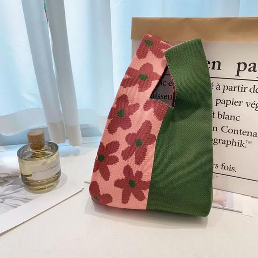 「9.9包邮！女士托特包」针织爱心手提包户外休闲手拎包ins网红同款箱包 商品图2