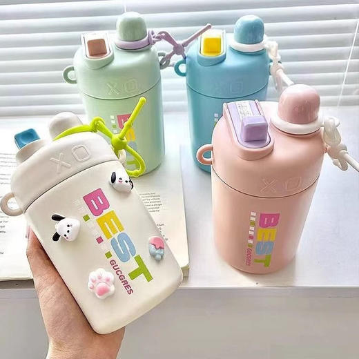 【经典系列！双饮果汁杯】小身材大容量，480ml水能量够喝一整天，316L不锈钢内胆，安全畅饮，儿童便携学生水杯，高颜值316不锈钢杯子L 商品图0