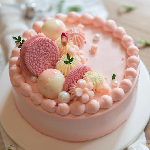 「新品」花舞蜜桃——低甜蜜桃莓果芝士慕斯奶油蛋糕【清甜蜜桃 沁甜绵软】 商品图3