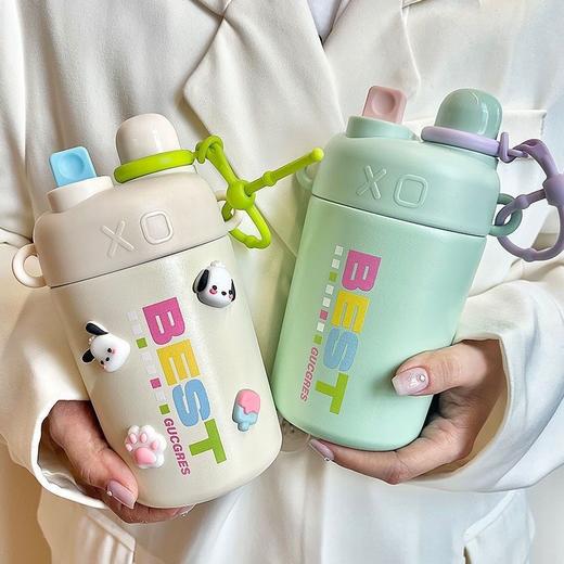 【经典系列！双饮果汁杯】小身材大容量，480ml水能量够喝一整天，316L不锈钢内胆，安全畅饮，儿童便携学生水杯，高颜值316不锈钢杯子L 商品图1