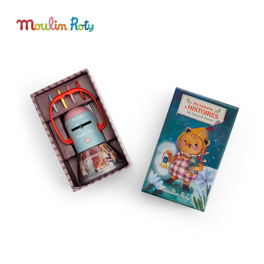 Moulin Roty 多功能故事投影小提灯 米努奇卡斯系列主题 安睡氛围灯 礼盒装 含4枚幻灯片 -681361 商品图1