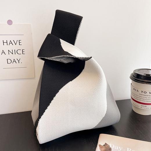 「9.9到手！几十款可选」日韩系手拎包 休闲手伴礼品腕包ins网红手提包女士针织托特箱包 商品图2