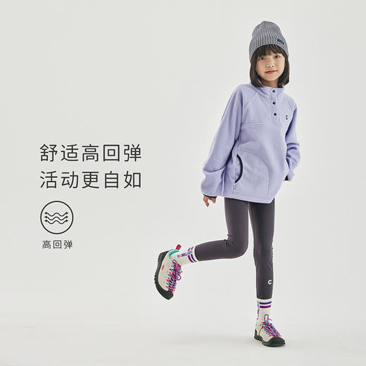 cicochild2024秋冬新款女童磨绒运动打底裤童装裤子高弹力长裤 商品图1