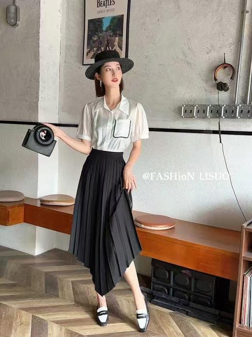 G09125#两侧拉链半裙 商品图0