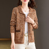CC-26-8198翻领花线针织棒球服2024年秋季新款时髦拉链短款卫衣休闲毛衣外套 商品缩略图0