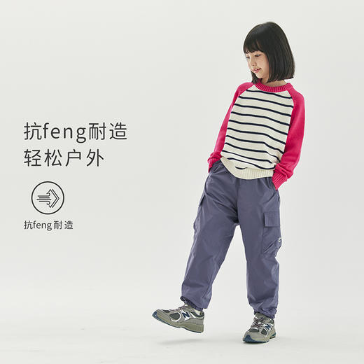 cicochild24年秋冬新款亲子加绒轻户外机能裤摇粒绒内里工装风长裤 商品图1